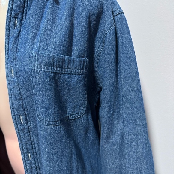 Wrangler Denim Sherpa Shacket Shirt Jacket Small Men’s Chore - Picture 2 of 9